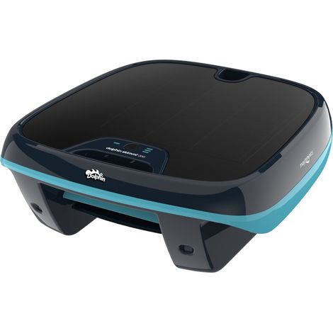 Maytronics Dolphin – Robot nettoyeur de surface solaire pour piscine jusqu'à 20m – Technologie d'évitement d'obstacles – Recharge automatique par panneaux solaires