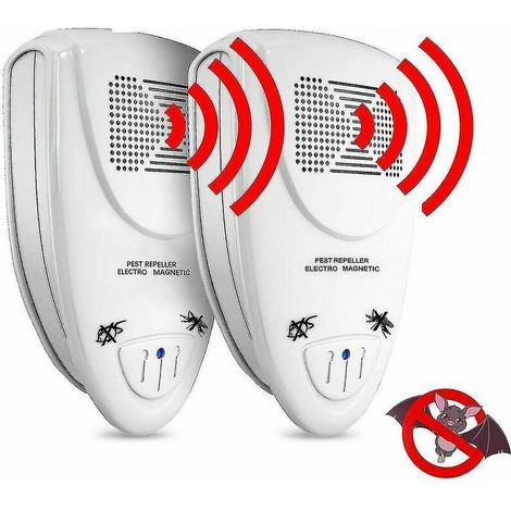 Paquet de 2 répulsifs à ultrasons pour chauves-souris - Débarrassez-vous des chauves-souris en 72 heures EU PLUG (1/3)