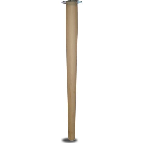 Gamba in legno conica Ø 60 - H.750 mm. legno grezzo