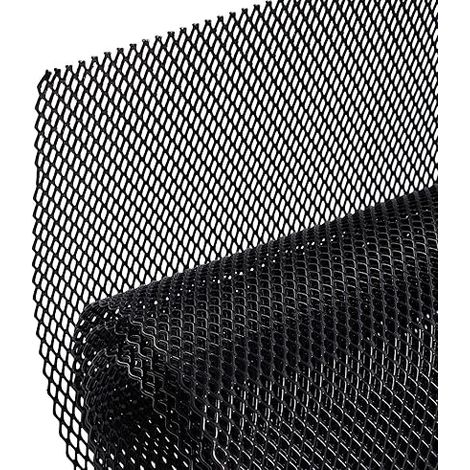 33cm Noir grille de course, Taille du trou de Losange de 3×6mm, grille aluminium, universels grille de radiateur de voiture (1/5)