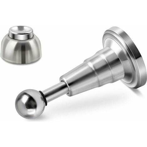 Arrêt de porte magnétique avec amortisseur hydraulique, acier inoxydable robuste, support d'arrêt de porte magnétique pour montage mural
