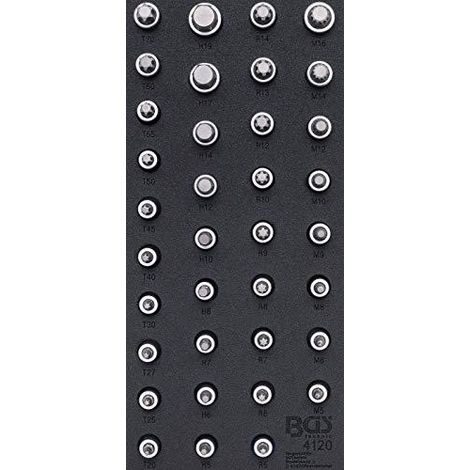 BGS Juego de vasos profesional 36 piezas acero duradero
