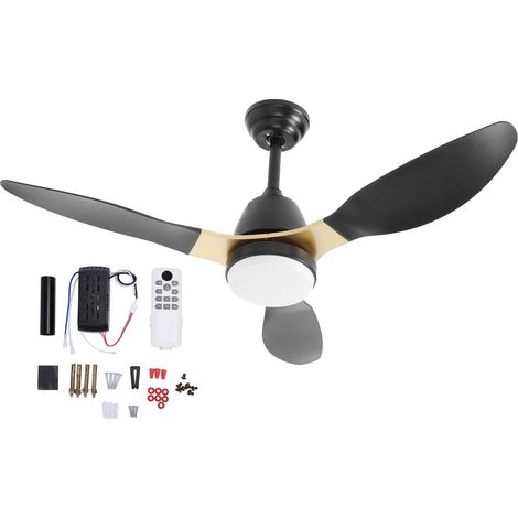 Ventilador de techo con luz LED, 94 cm, 6 velocidades, mando a distancia, silencioso 35 dB – Ideal para dormitorio y salón (1/5)