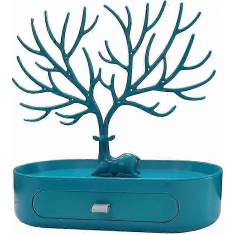 Organisateur de bijoux avec tiroirs, support pour colliers, porte-boucles d'oreilles, présentoir à bracelets, arbre à bijoux (1/5)
