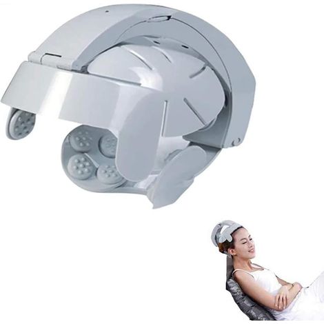 Entspannender elektrischer Massagekopf, batteriebetrieben, verlustfreie Vibration, lindert Kopfschmerzen und Stress, fördert die Entspannung des Gehirns, Massage, verbessert den Schlaf (1/5)
