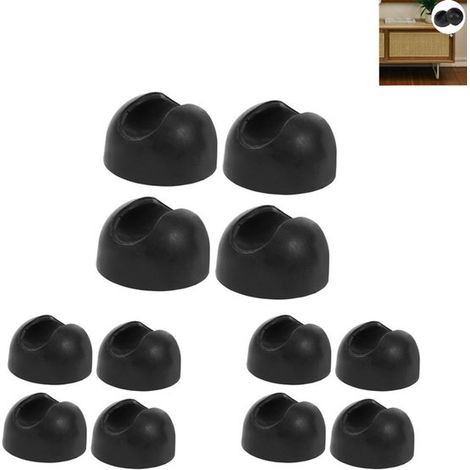 Protectores para patas de sillas (12 piezas) - Fundas en forma de U para patas de oficina y cama - Resistentes a los arañazos (1/5)