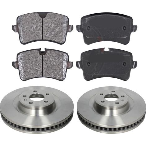 KIT FRENI POSTERIORI compatibile con AUDI A8 (4H2,4H8,4HC,4HL) - DISCHI + PASTIGLIE OEM: FDB4393 / 18196 , 18267 /SOSTITUZIONE DIRETTA/BASSA POLVERE/SILENZIOSO