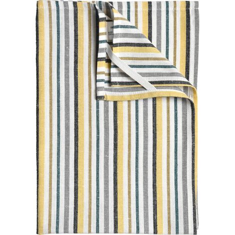 Torchons de cuisine rayures en coton Jaune 45x65 cm (1/3)