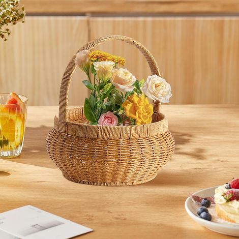 à Fruits Tressé,Bols de Service et Rangement Tressés avec (1/4)