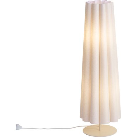 QAZQA Japandi Stehleuchte Beige mit Stoffschirm 95cm 2-flammig - (1/5)