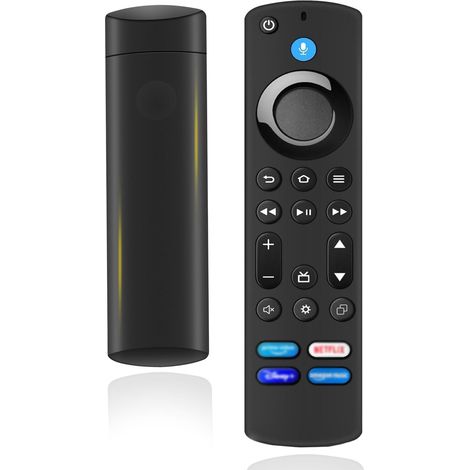 Telecomando vocale sostitutivo (4a generazione) compatibile con AMZ Fir-e TV Stick (2a generazione, 3a generazione, Lite, 4K, 4K Max, Lite, HD) e Fir-e TV Cube 2 e 3a generazione, con 4 tasti di scelt