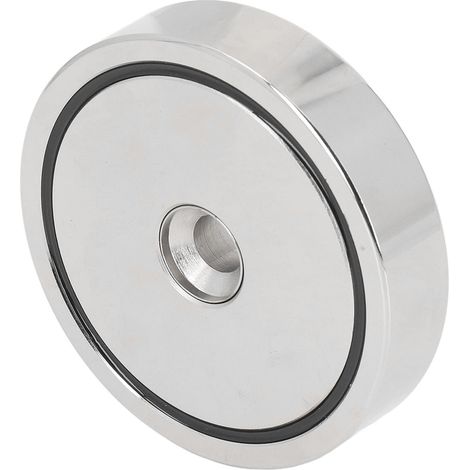 Aimant disque rond à trou fraisé, acier inoxydable NdFeB, nickelé, A135, 600 kg (1/5)