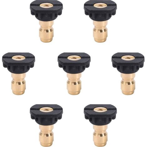 Beyamis Buse lavage auto grand angle 65° – lot 7 pièces, haute pression, noire (1/5)