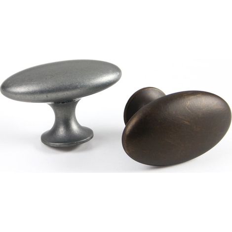 Oval Simple - Pomo 60Mm. -23 Marron Antique