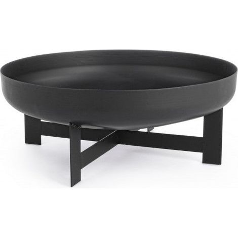 Braciere basso da Giardino "Efesto" in acciaio verniciato decorazione moderna -Ø 70 X h 26 cm