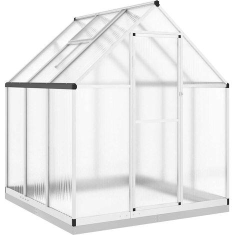 Serra tenda riparo piante fiori ortaggi con base telaio argento 169 x 169 x 202 cm alluminio argento 020044519