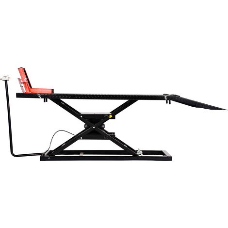 Mophorn Motorradheber höhenverstellbar mit abnehmbarer Werkbank, pneumatische Fahrzeugreparaturplattform (Belastbarkeit 680 kg / Max. Hubhöhe 940,2 mm) für Dirtbikes