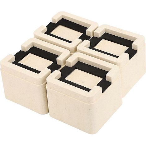 Un ensemble de 4 patins empilables pour pieds de lit, patins antidérapants pour pieds de meubles, adaptés aux canapés, armoires et tables. (1/5)