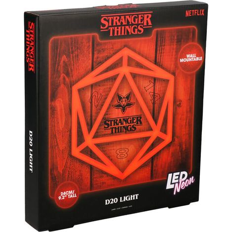 Paladone Products Lampada Neon LED Stranger Things 5 da Parete 24x30 cm