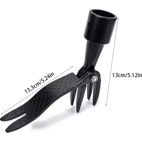 Tête de rechange pour outil désherbeur, outil désherbeur debout lourd pour jardin de pelouse, tête en acier à 4 griffes, outil pour déraciner les mauvaises herbes (pas de manche) (1/4)