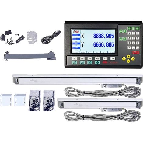 Système d'affichage numérique, compatibilité 2 axes / 3 axes, grand écran LCD, GCS909-2 ENSEMBLE DRO