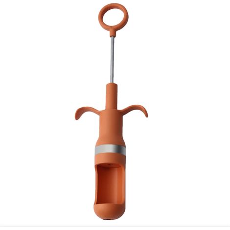 Ustensile de cuisine, dénoyauteur à fruits en acier inoxydable, pour cerises, olives et raisins, portable, antidérapant, facile à utiliser, en acier inoxydable et polypropylène. (1/5)