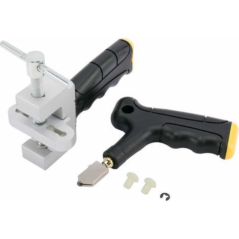 Cortadora manual de azulejos, alicates para romper azulejos, kit de corte para azulejos de cerámica, vidrio y espejos (Negro) (1/5)