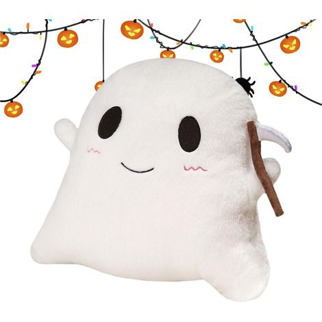 Coussin en Forme De Fantôme Peluche d'halloween Saisonnière, Jouet Coussin fantôme doudou pour Pour Maison Chambre Appartement Dortoir Salon Canapé Fête Réunion Hôtel (1/5)