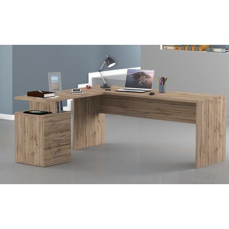 Scrivania angolare design moderno rovere - New Selina (1/2)