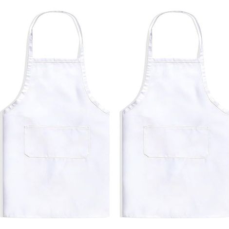 2 pièces - unisexe, taille ajustable - avec deux poches, lavable - convient aux chefs boulangers restaurants barbecues jardiniers et cafés (1/5)