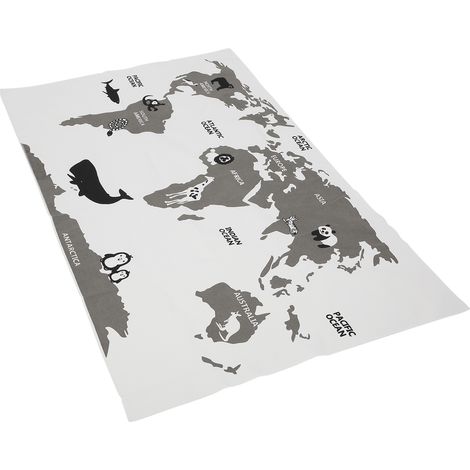 Tapis de jeu bébé motif carte du monde, doux et facile à utiliser pour les tout-petits, décoration intérieure (1/5)