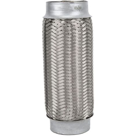 Tuyau flexible d'échappement 2,5 x 8 pouces en acier inoxydable tressé, joint flexible universel pour voiture (1/5)