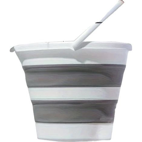 Secchio pieghevole, design resistente, salvaspazio, grigio - 10 litri (1/2)