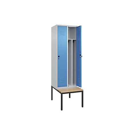 C+P  Armadietto sporco/pulito Classic PLUS con panca  stretto  (1/3)