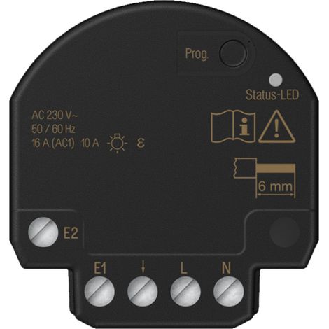 JUNG HOME Schaltaktor 1fach Mini mit 2 Binäreingängen BT S1 B2 U (1/5)
