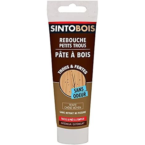 Pâte à Bois Sintobois Rebouche, Sèche Vite, Ponçable - Sintobois