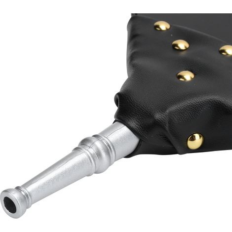 Soufflet manuel pour cheminée, barbecue et camping - Souffleur à air pour bois, outil de feu avec buse argentée (1/5)