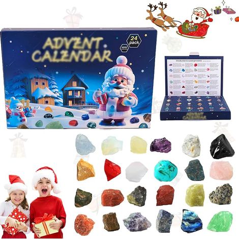 Calendrier De L Avent Pierre Précieuse,calendrier De L Avent 2026 ,calendrier De L'avent Homme 2026,calendrier De L'avent 2026 Enfant 24 Jours Cadeau De Noël Pour Filles, Garçons Et Femme Homme