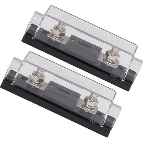 Porte-fusibles, 2PCS 200A 48V Porte-fusibles avec 4PCS Bornes 4 PCS Tubes Thermorétractables pour Voiture Camion RV Bateau (1/5)