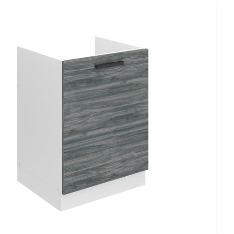 BELINI Meuble Cuisine Bas sans Plan de Travail SDZ I Meubles de Cuisine - Taille: 51,6 x 60 x 82 cm I Meuble sous Evier - 1 Porte I Couleur : chêne Glamour (1/5)
