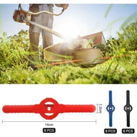 Lot de 24 couteaux de débroussailleuse rouge - Coupe-bordure en plastique - Outil de jardin - Lame de rechange pour coupe-bordure sans fil (rouge).. (1/4)