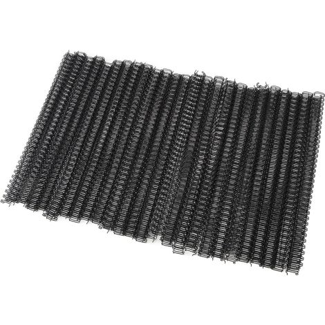 Lot de 100 reliures spirales doubles en fil métallique 60 feuilles A4 3:1 pas 34 boucles diamètre 9,5mm pour documents noir (1/5)