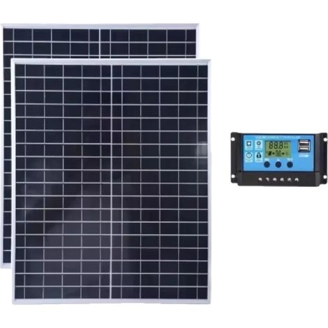 Pannello solare ad alta efficienza, applicazioni versatili, kit da 2 pezzi (1/2)