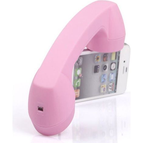 1 Combiné téléphonique rétro sans fil, protection radiations, connecteur 3,5 mm, Bluetooth, pour mobile et iPod (1/3)