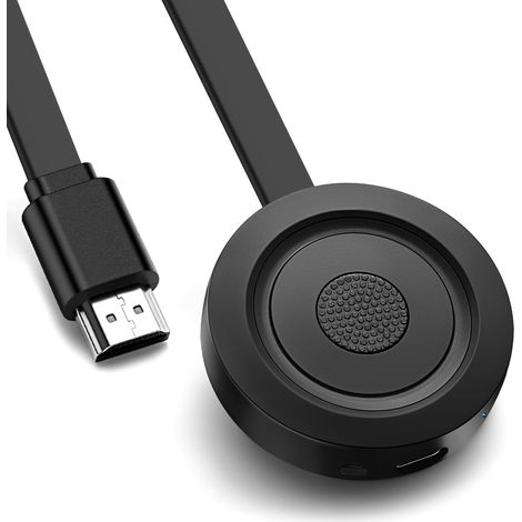 Clé HDMI sans fil 1080p - Wi-Fi 2,4 GHz + 5 GHz - Installation facile - Compatible AirPlay, Miracast et DLNA - Diffusion d'écran (téléphone, tablette, ordinateur portable) sur TV, moniteur ou projecte (1/5)