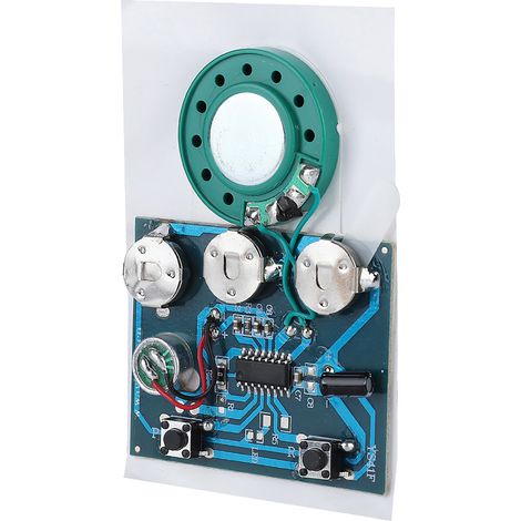 Module audio vocal enregistrable de 27 secondes, puce de 0,5 W avec pile bouton et commande par touche (1/5)