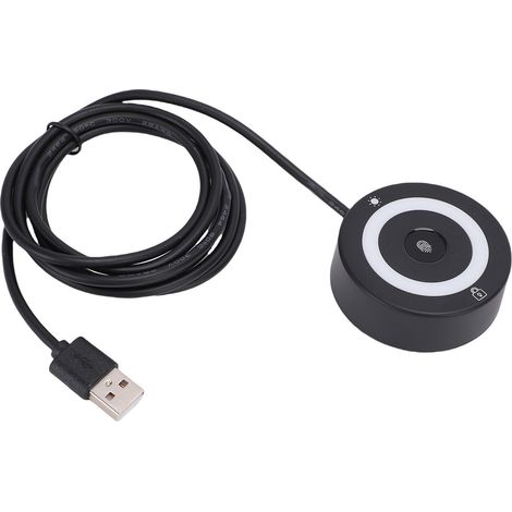 Lecteur d'empreintes digitales USB pour Windows 10/11, scanner tactile à 360° pour PC, reconnaissance biométrique rapide, portable (1/5)