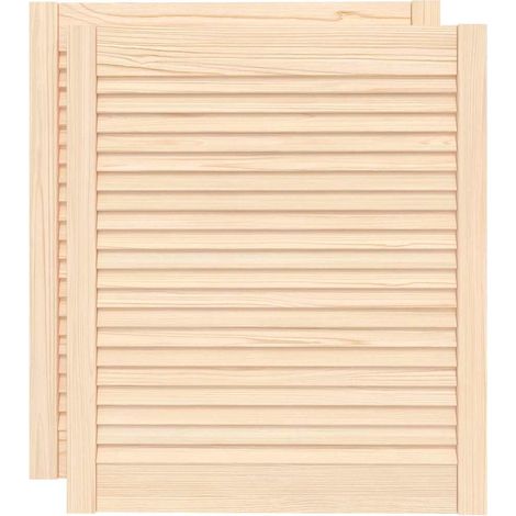 Maison Exclusive - Puertas de armario de lamas 2 uds madera de pi (1/5)
