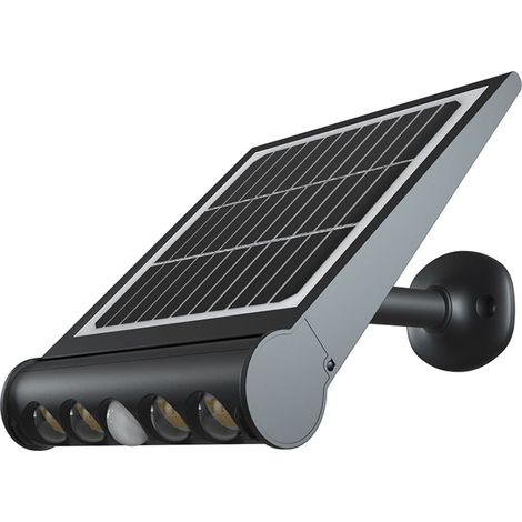 Projecteur Led Solaire Extérieur Portable 8w avec Détecteur de Mouvement et Crépuscule IP65 4000K