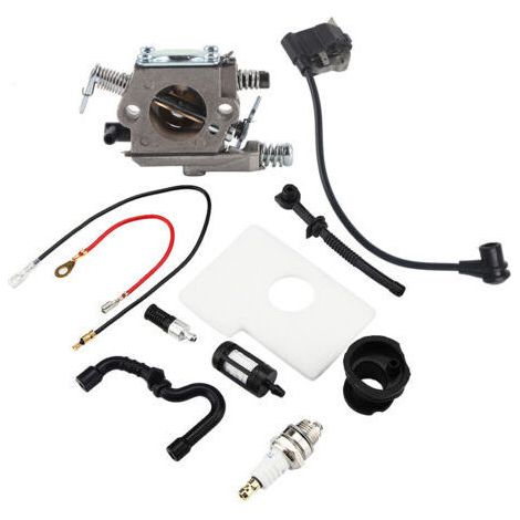 Kit carburateur, bobine d'allumage et carburateur pour tronçonneuse Stihl Walbro 017 018 MS170 MS180 (1/5)